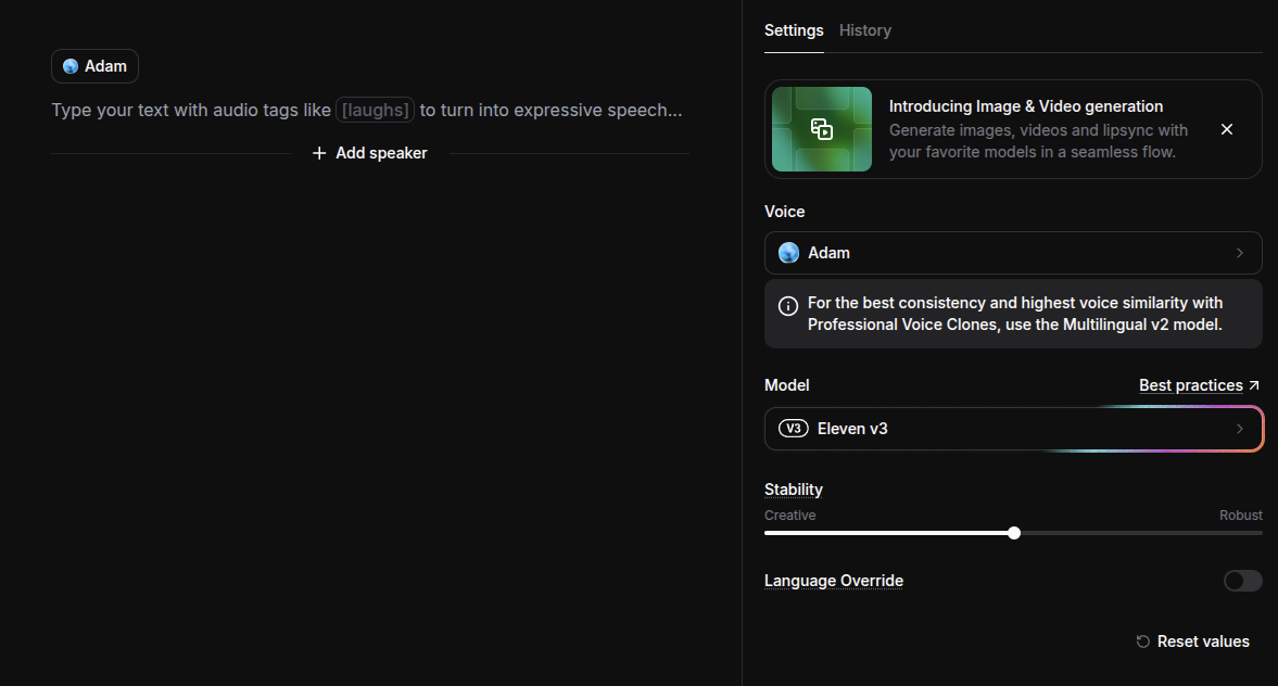 ตัวอย่าง eleven labs