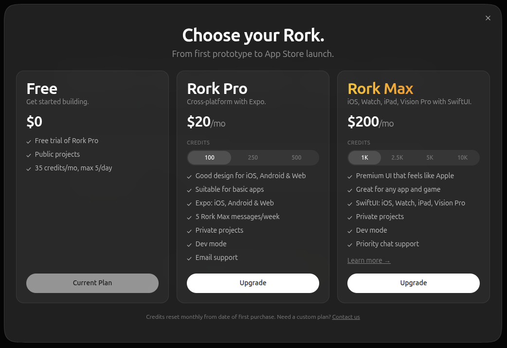 Rork Max รองรับทุก Apple Platform