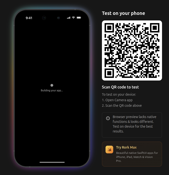 วิธีสร้าง iOS App ด้วย Rork AI